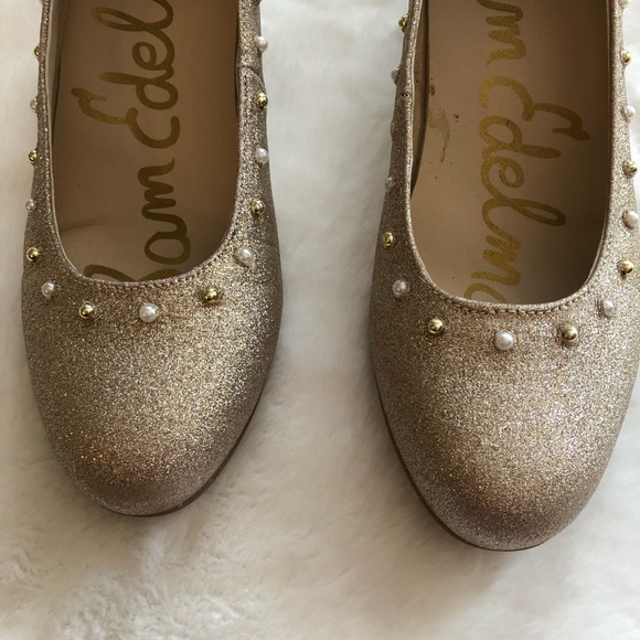 EUC Sam Edelman Gold Glitter shoe. Size 5. - Picture 2 of 8